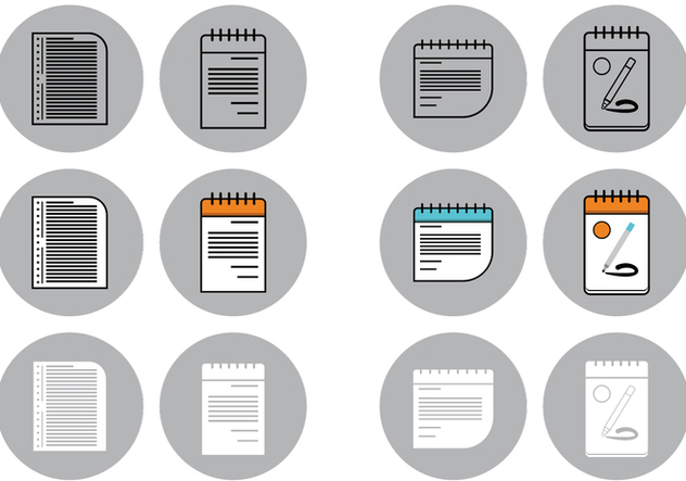 632x443 Block Notes Illustration Vector Free Vector Download Cannypic