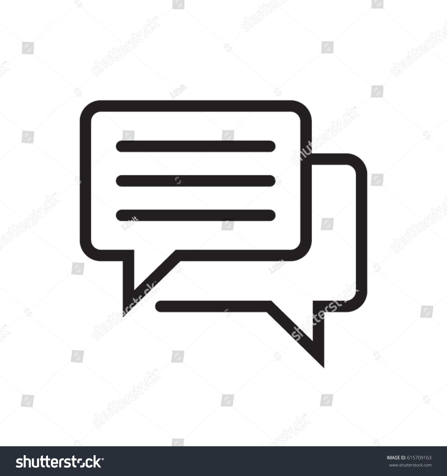 Blog, Message Speech Balloon Line Flat Vector Icon For Mobile 1500x1600 Blog, Message Speech Balloon Line Flat Vector Icon For Mobile