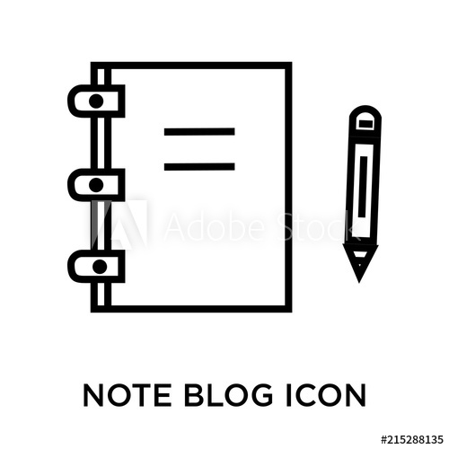 Note Blog Icon On White Background Modern Icons Vector 500x500 Note Blog Icon On White Background Modern Icons Vector