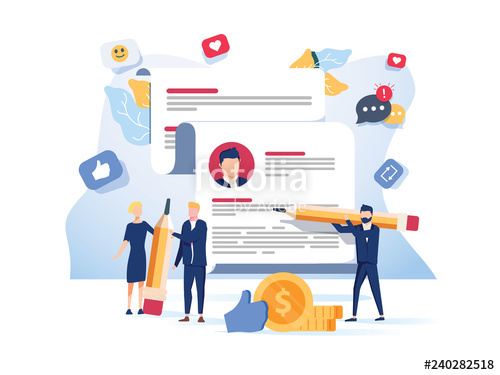 Blog Content, Blogging Post Vector Illustration Commercial Blog 500x375 Blog Content, Blogging Post Vector Illustration Commercial Blog