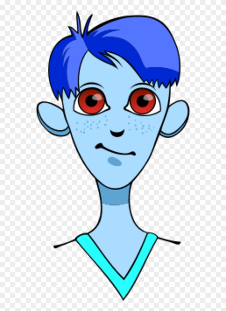 880x1212 Boy Blonde Hair Smirking Big Eyes Vector Clip Art