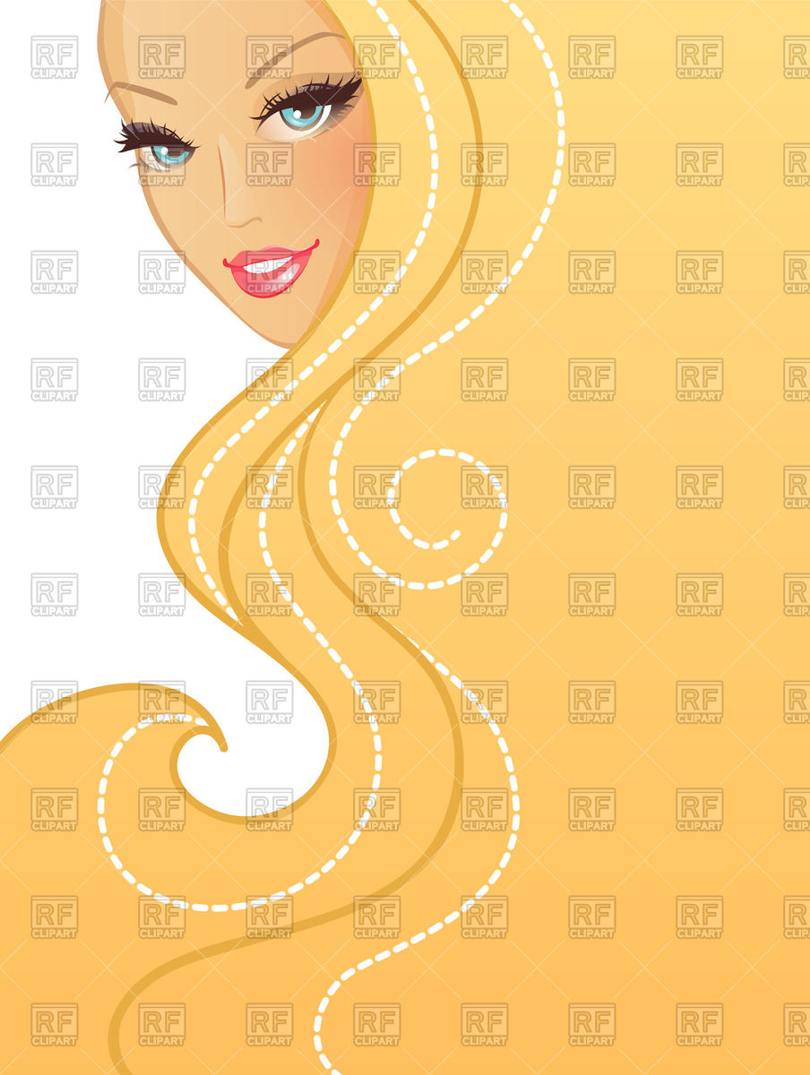 904x1200 Portrait Of Woman With Long Blonde Hair Vector Image Of People