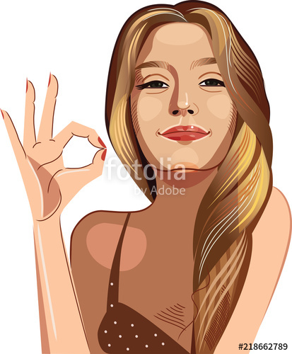 413x500 Young Sexy Woman With Long Blonde Hair With Long Hair Showing Ok