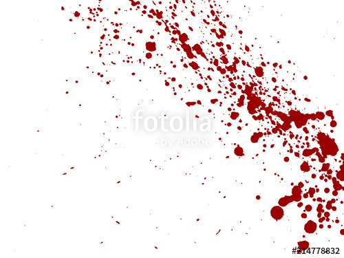 500x375 Blood Drops And Splatters On White Background Vector Illustration