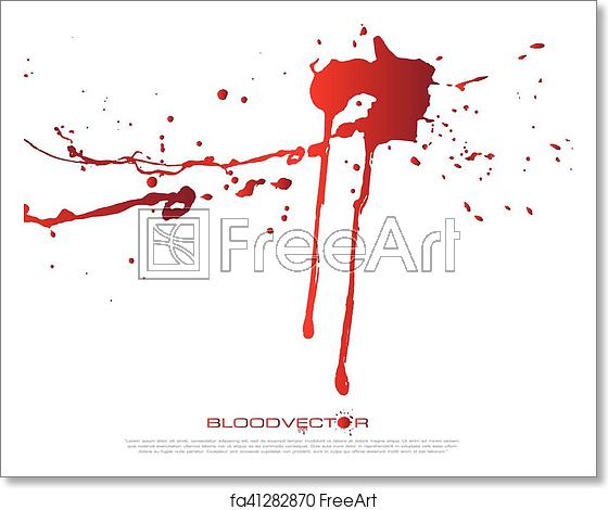 560x470 Free Art Print Of Abstract Blood Splatter Isolated On White