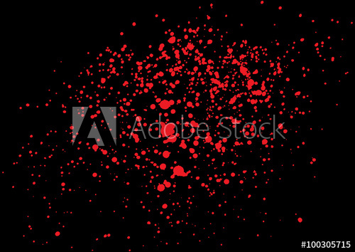 500x354 Vector Splatter Of Blood In Red Color On Black Background Bloody