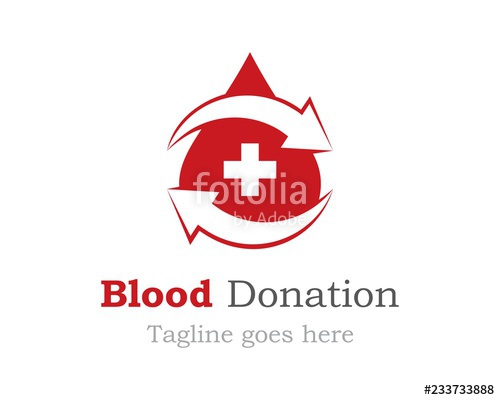 500x400 Blood Donor Logo Vector Icon Illustration Design Stock Image