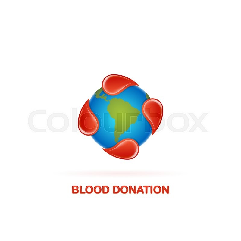 800x800 Blood Donation Logo On A White Stock Vector Colourbox