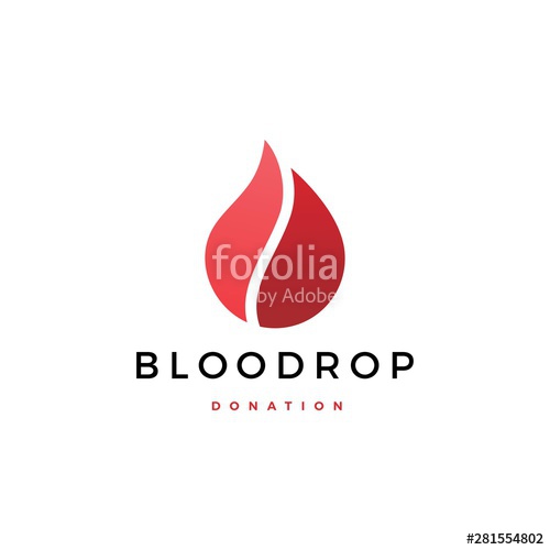 500x500 Blood Drop Donation Logo Vector Icon Illustration Stock Image