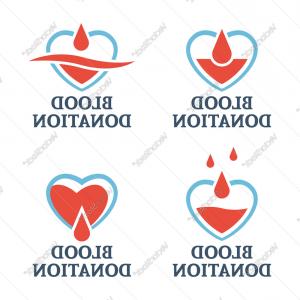 300x300 Blood Donation Set Of Four Logo Templates Vector Studiogrfx