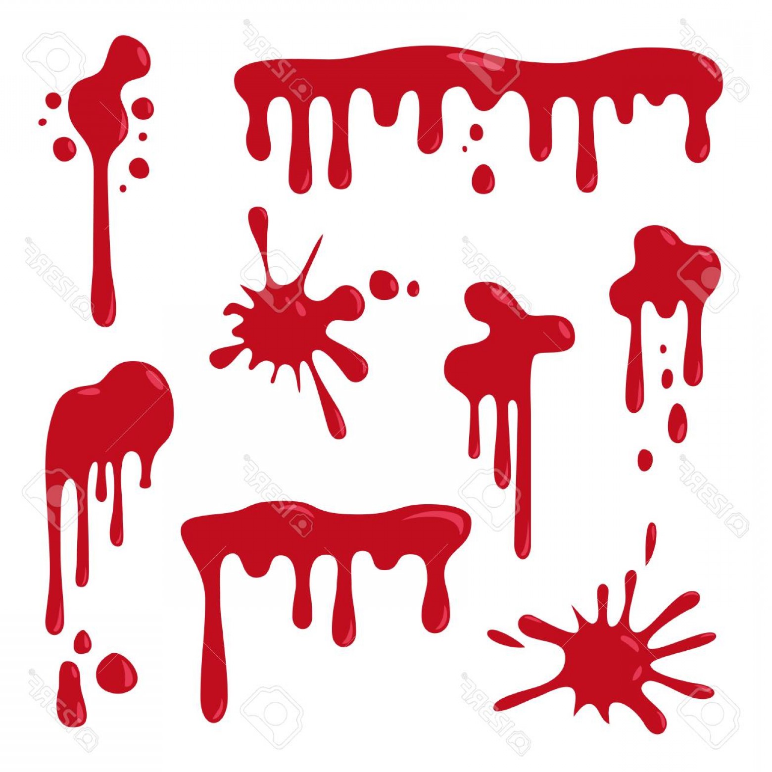 Нарисованные капли крови