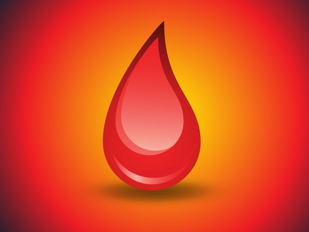 1024x768 Blood Drop Vector