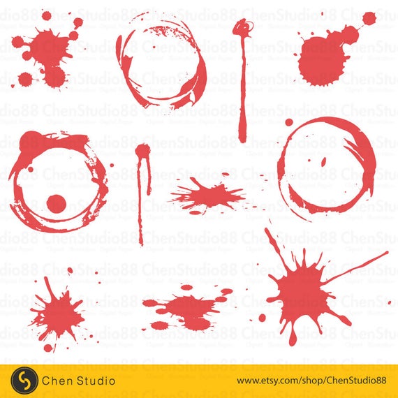 570x570 Blood Drop Vector Digital Clipart Instant Download Etsy