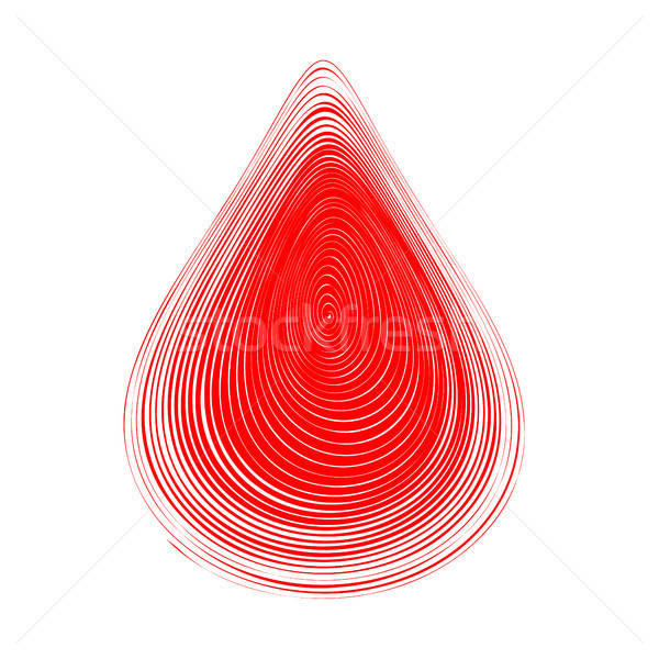 600x600 Abstract Red Blood Drop Vector Illustration Vector Illustration