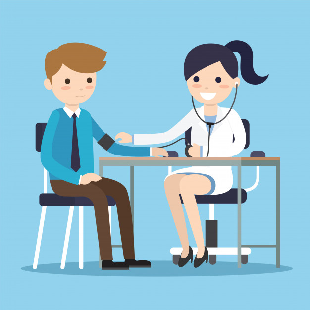 Doctor Measuring Blood Pressure Vector Premium Download 626x626 Doctor Measuring Blood Pressure Vector Premium Download