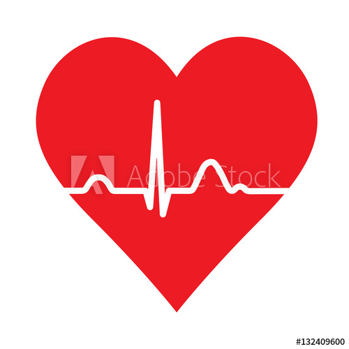 Red Medic Blood Pressure Vector Icon, Cardiogram, Health Logo 500x500 Red Medic Blood Pressure Vector Icon, Cardiogram, Health Logo