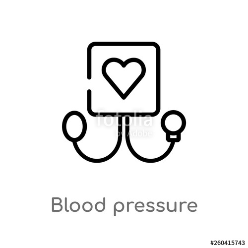 Outline Blood Pressure Vector Icon Isolated Black Simple Line 500x500 Outline Blood Pressure Vector Icon Isolated Black Simple Line
