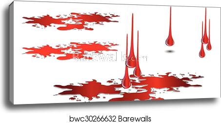 Dripping Blood And Puddle Set, Canvas Print Barewalls Posters 453x252 Dripping Blood And Puddle Set, Canvas Print Barewalls Posters