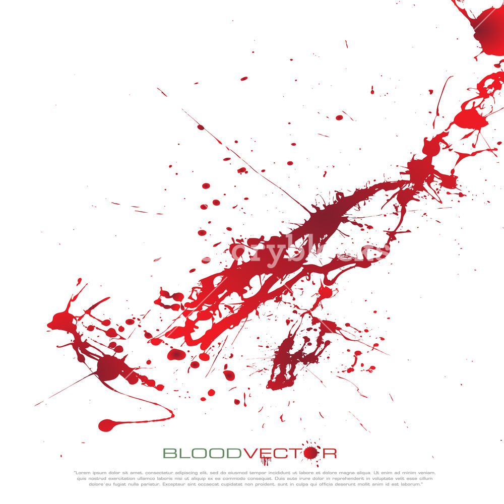 1000x1000 Blood Splatter Isolated On White Background, Vector Design Royalty