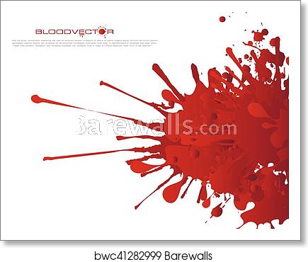435x370 Abstract Blood Splatter Isolated On White Background, Vector