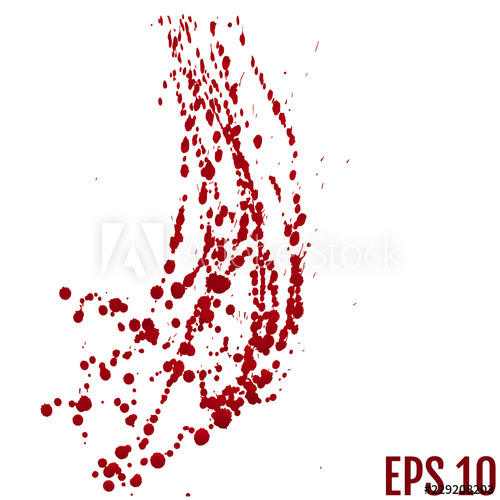 500x500 Blood Splatter Painted Vector Isolated On White For Halloween