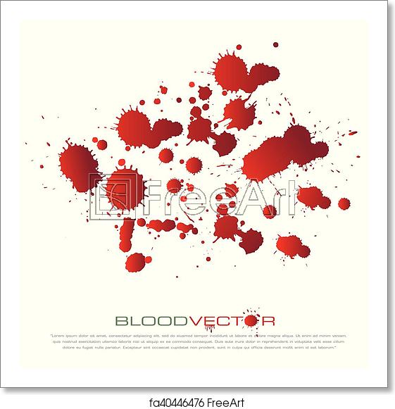 561x581 Free Art Print Of Abstract Blood Splatter Isolated On White