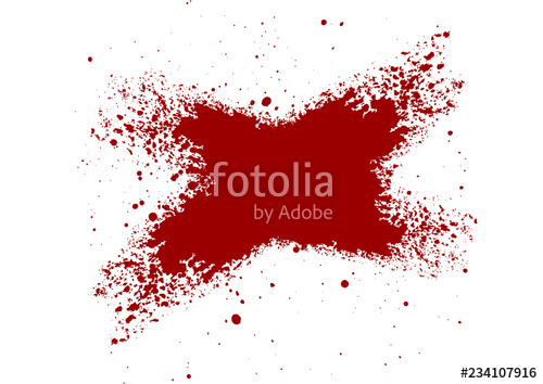 500x354 Abstract Vector Blood Splatter Painted Isolated Background