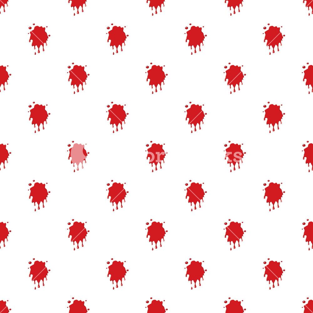 1000x1000 Blood Stain Pattern Seamless Repeat In Cartoon Style Vector