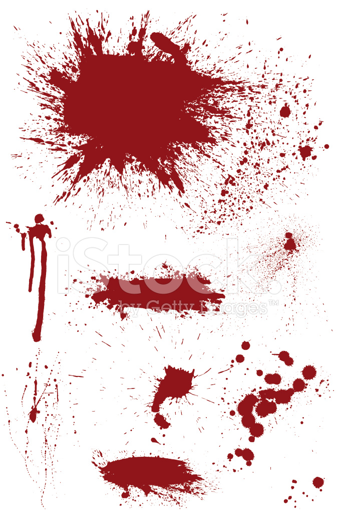673x1024 Bloodstain Set Stock Vector