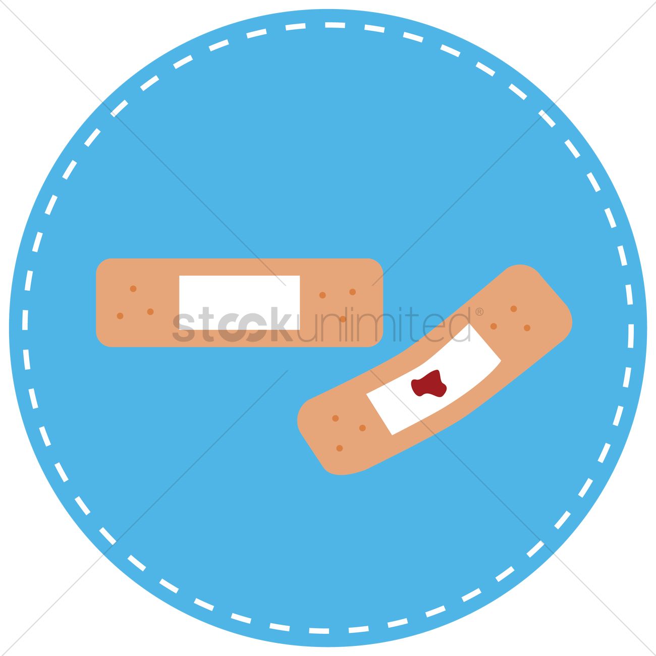 1300x1300 Bandage With Blood Stain Vector Image