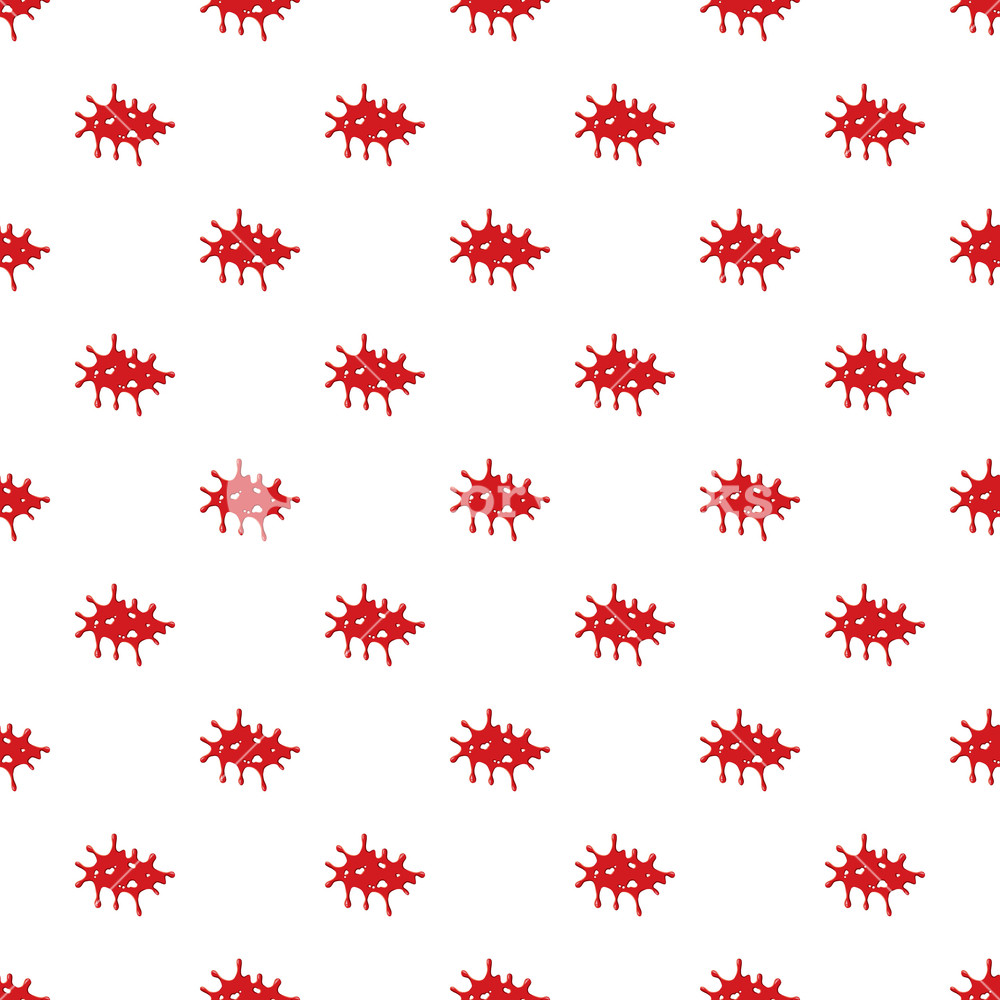 1000x1000 Big Blood Stain Pattern Seamless Repeat In Cartoon Style Vector