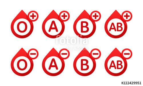 Blood Type In The Form Of A Drop Of Blood Vector Icons Different 500x300 Blood Type In The Form Of A Drop Of Blood Vector Icons Different