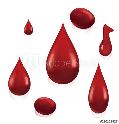 Drops Of Blood Vector Illustration 479x500 Drops Of Blood Vector Illustration