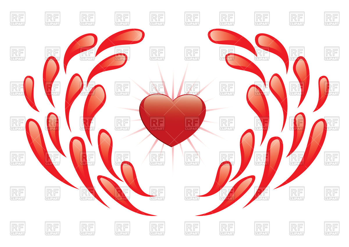 Heart And Drops Of Blood Vector Image Of Objects Pavalena 1200x848 Heart And Drops Of Blood Vector Image Of Objects Pavalena