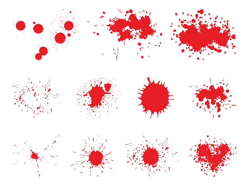 Splattered Blood Graphics Set Vector Art Graphics 1024x765 Splattered Blood Graphics Set Vector Art Graphics