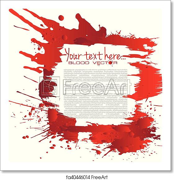 561x581 Free Art Print Of Abstract Blood Splatter Isolated On White