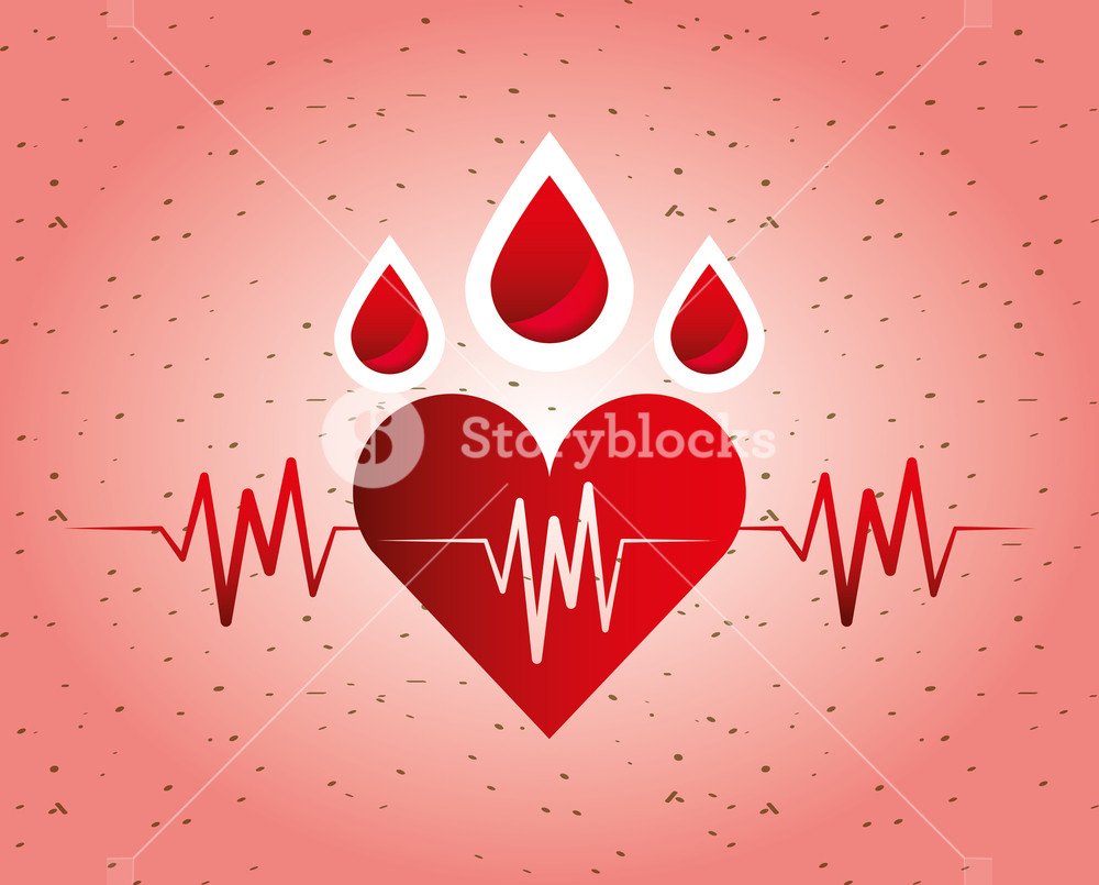 1000x805 Medical Health Heart Rate Blood Vector Illustration Royalty Free