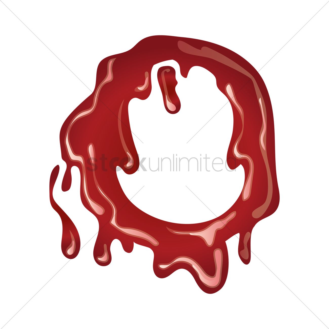 1300x1300 Letter O With Dripping Blood Vector Image