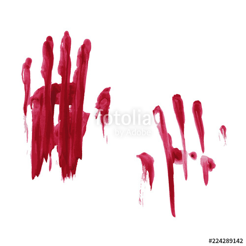 Bloody Hand Print Isolated On White Background Vector 500x500 Bloody Hand Print Isolated On White Background Vector