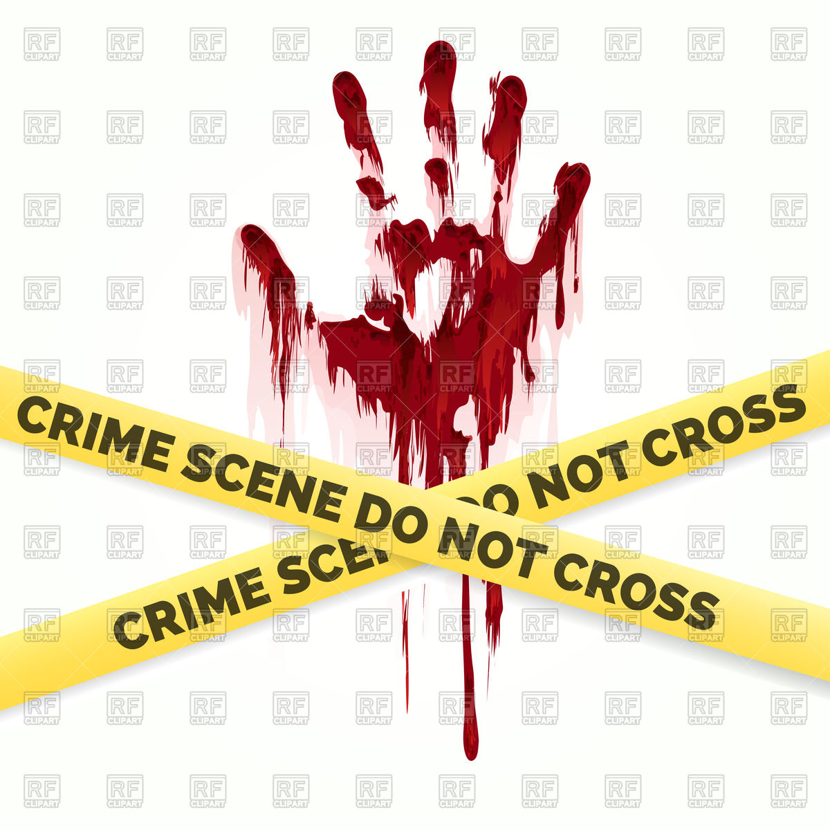 Bloody Handprint And Police Crime Scene Scotch Vector Image 1200x1200 Bloody Handprint And Police Crime Scene Scotch Vector Image