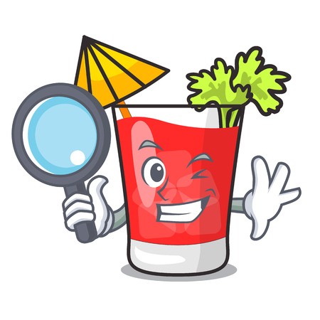 450x450 Detective Bloody Mary Character Cartoon Vector Illustration