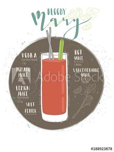 375x500 Illustration Of Cocktail Bloody Mary
