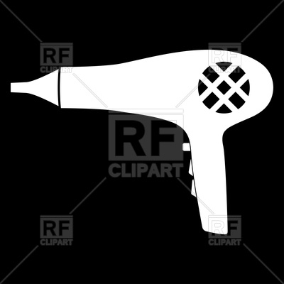 400x400 Blow Dryer Icon On Black Background Vector Image Of Industrial