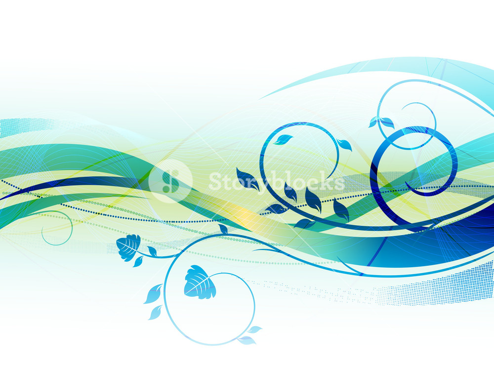 1000x743 Blue Abstract Background Vector Illustration Royalty Free Stock