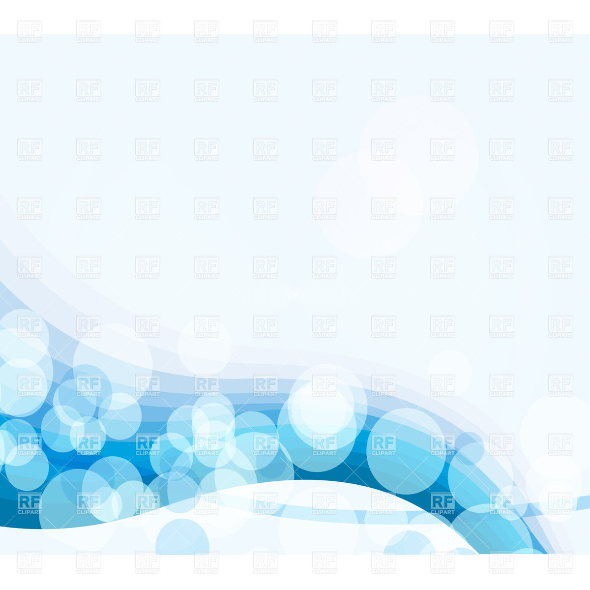 1200x1200 Blue Abstract Background With Wave And Glare Circles Vector Image