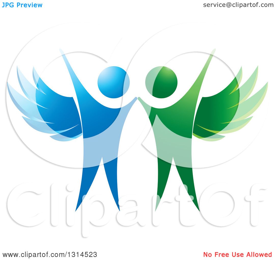 Clipart Of Cheering Green And Blue Angels 1080x1024 Clipart Of Cheering Green And Blue Angels