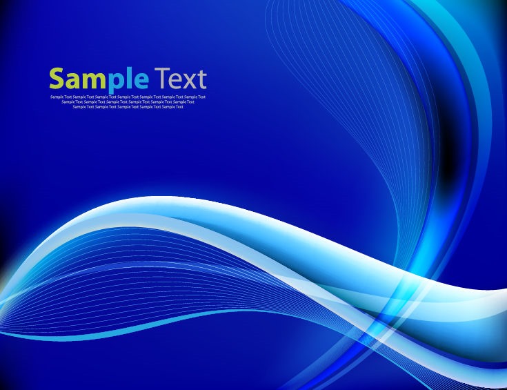 735x565 Blue Abstract Design Waves Background Vector Graphic Free Vector