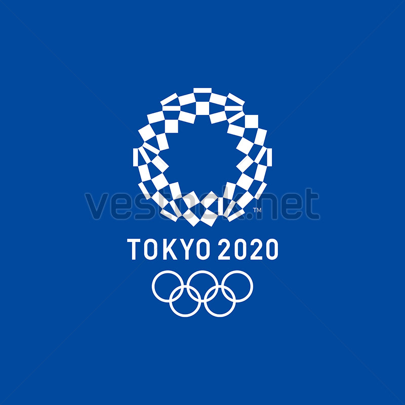 800x800 Tokyo Olympics Logo Vector Free Download With Blue Background