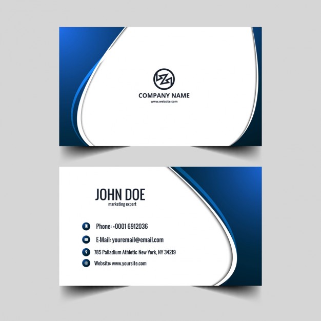 626x626 Blue Visiting Card Vector Free Download