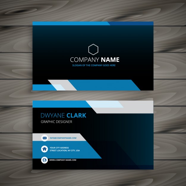 626x626 Dark Blue Business Card Vector Free Download